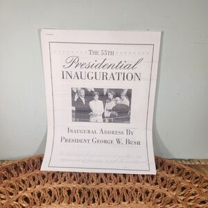 55th Presidential Inauguration George W Bush Address RNC Program 2005